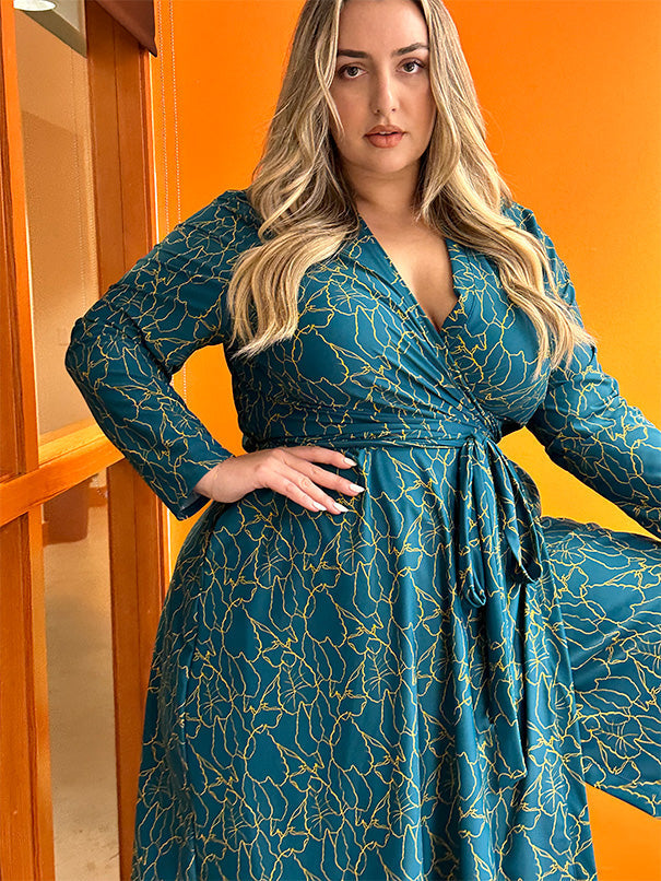 The Perfect Plus Wrap Dress Maxi – Sante Grace