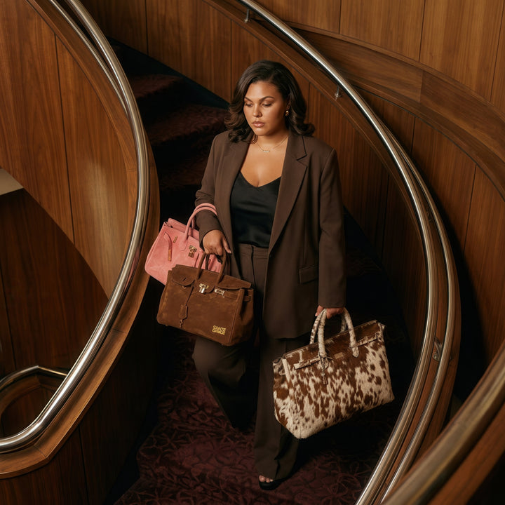 The Ripley 35 Carryall in Chestnut Suede