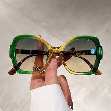 Oversize Green vintage inspired sunglasses
