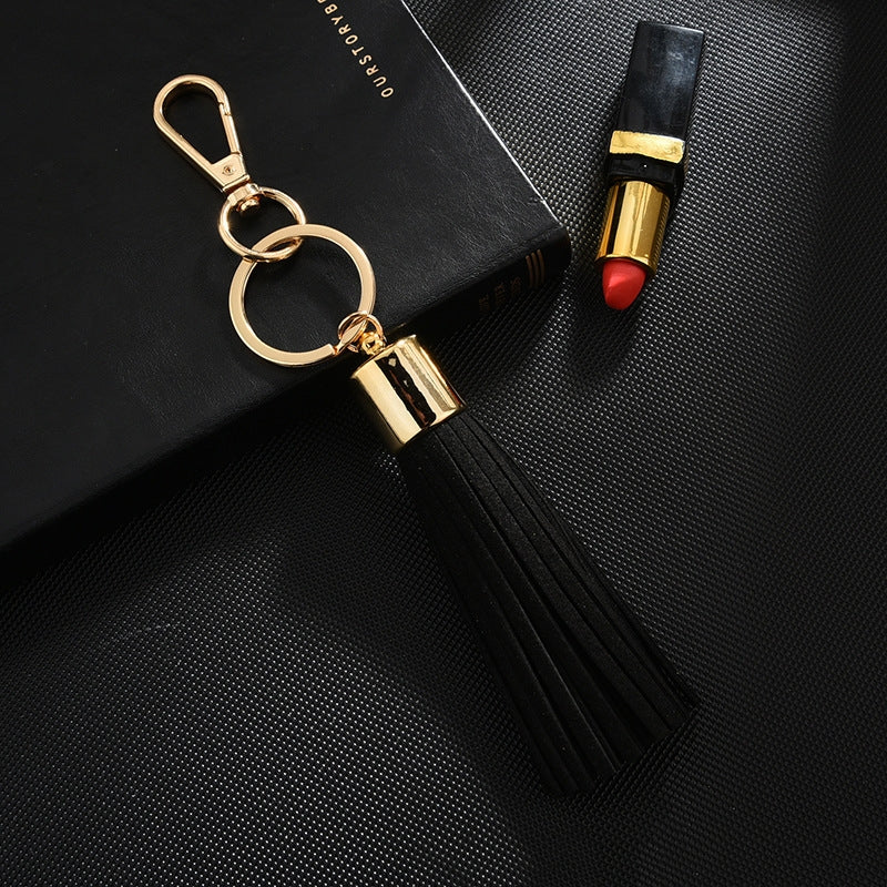 Bag Accessory - Black Tassel with gold hardware