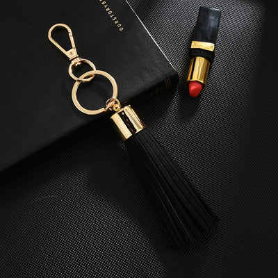 Bag Accessory - Black Tassel with gold hardware