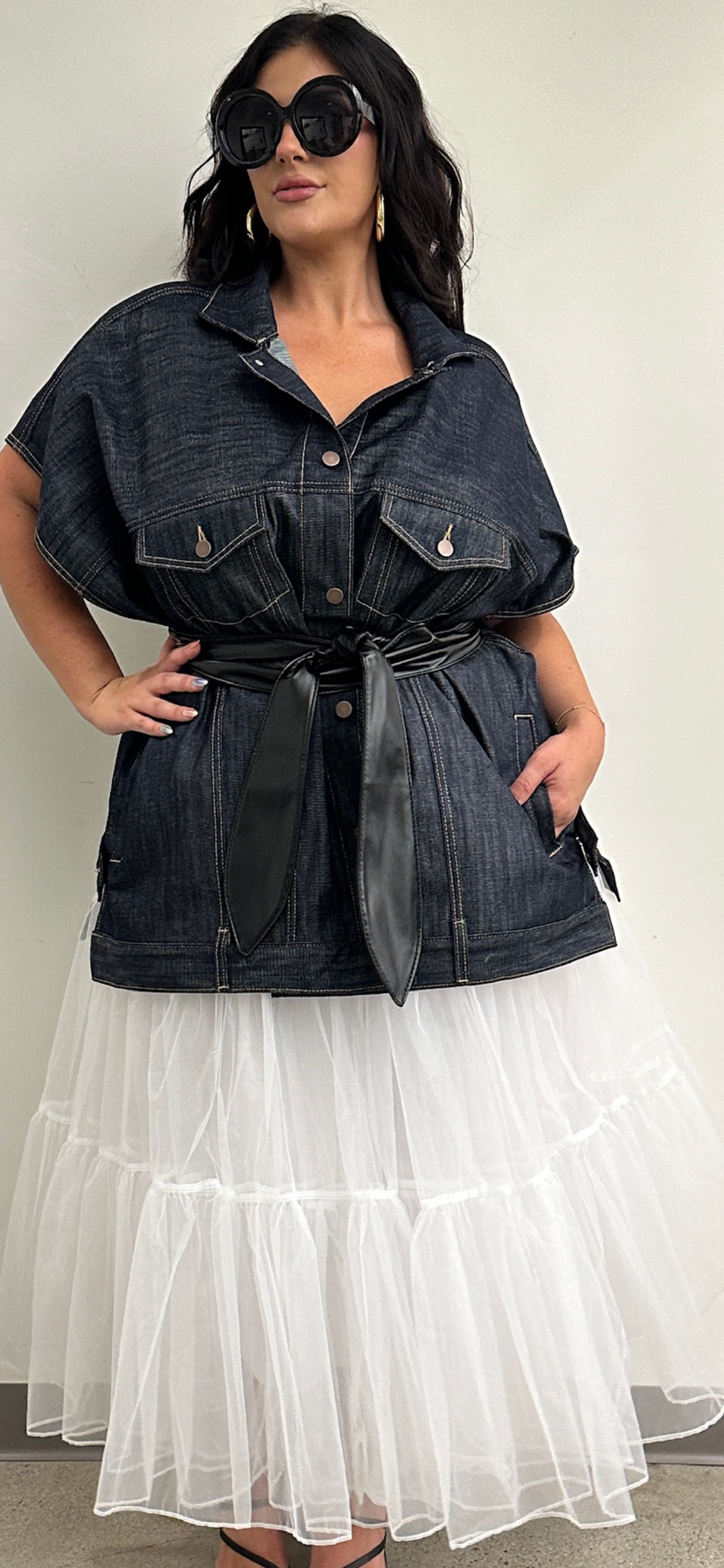 Fay Collection Plus Size Luxury Denim Jacket - small batch