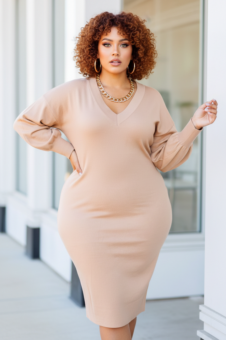 Little Caramel Sweater Dress