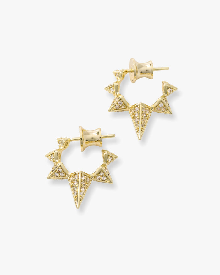 Gabriella Spike Earrings with Diamondettes