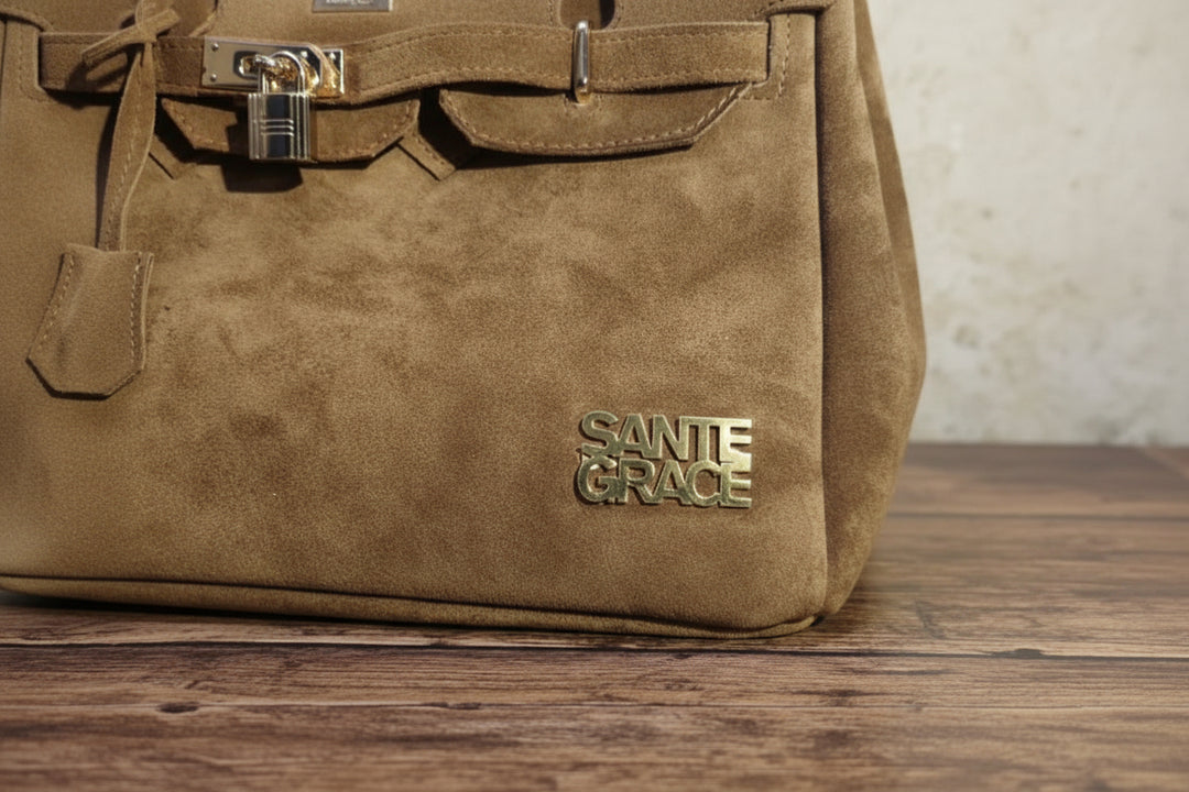 The Ripley 35 Carryall in Pink Suede