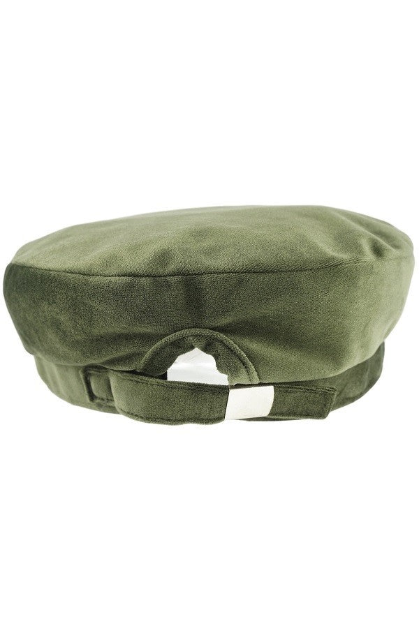 Gio fiddler cap - Olive Velvet