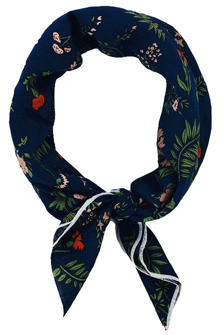 Navy Floral scarf