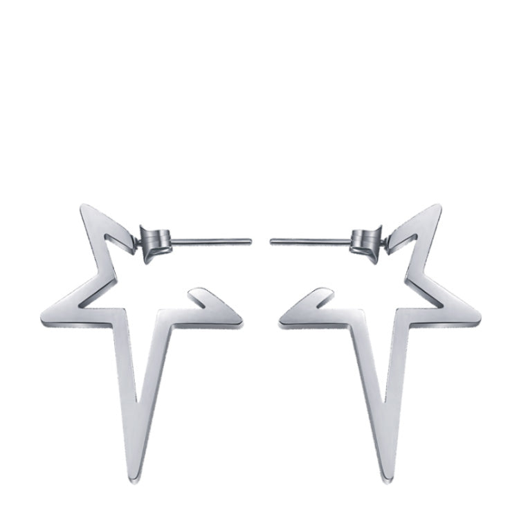 18k gold and silver shooting star earrings