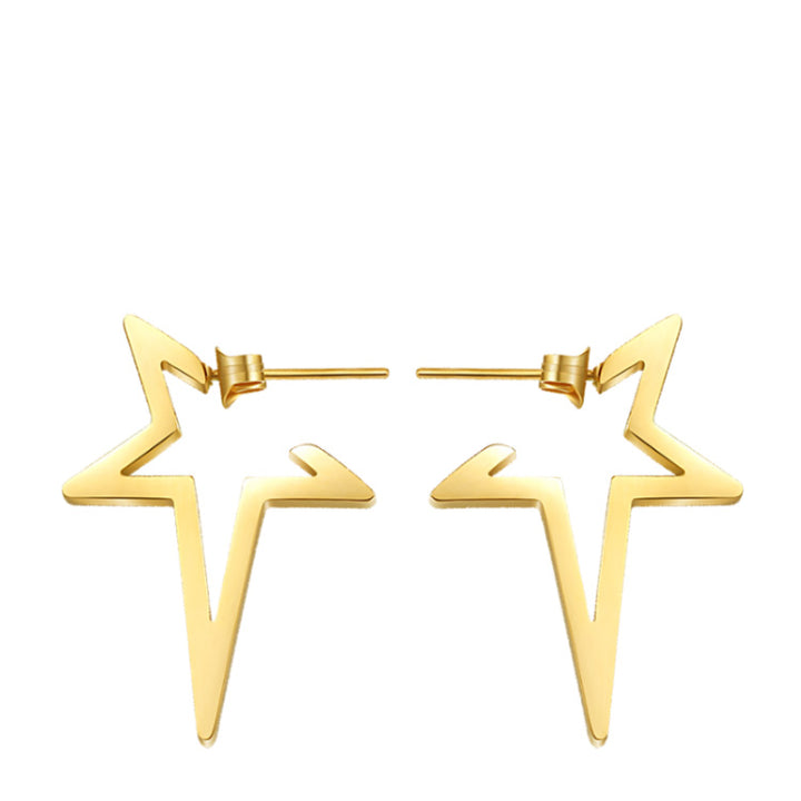 18k gold and silver shooting star earrings