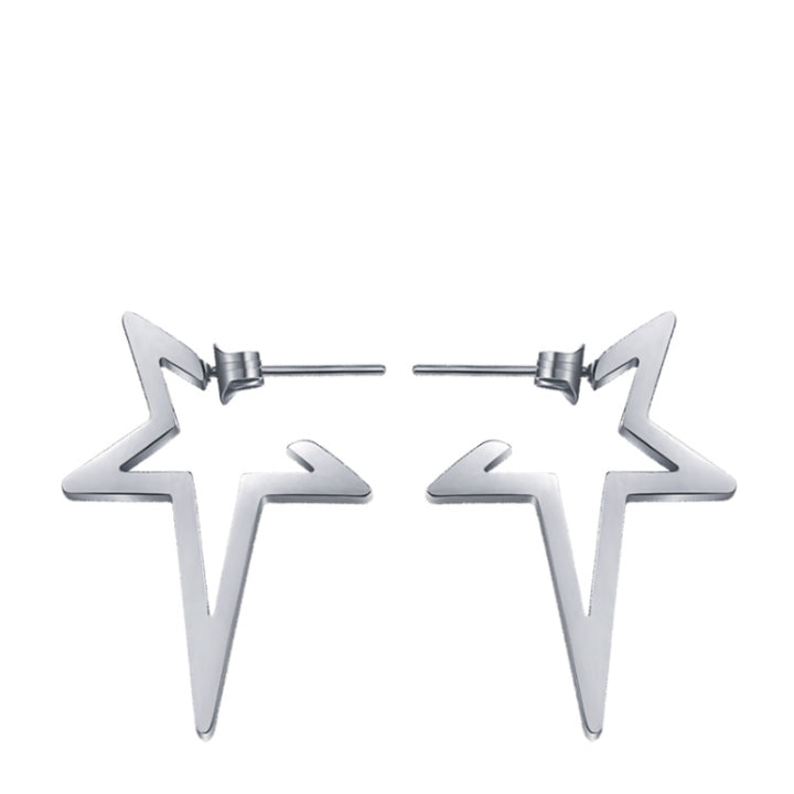 18k gold and silver shooting star earrings
