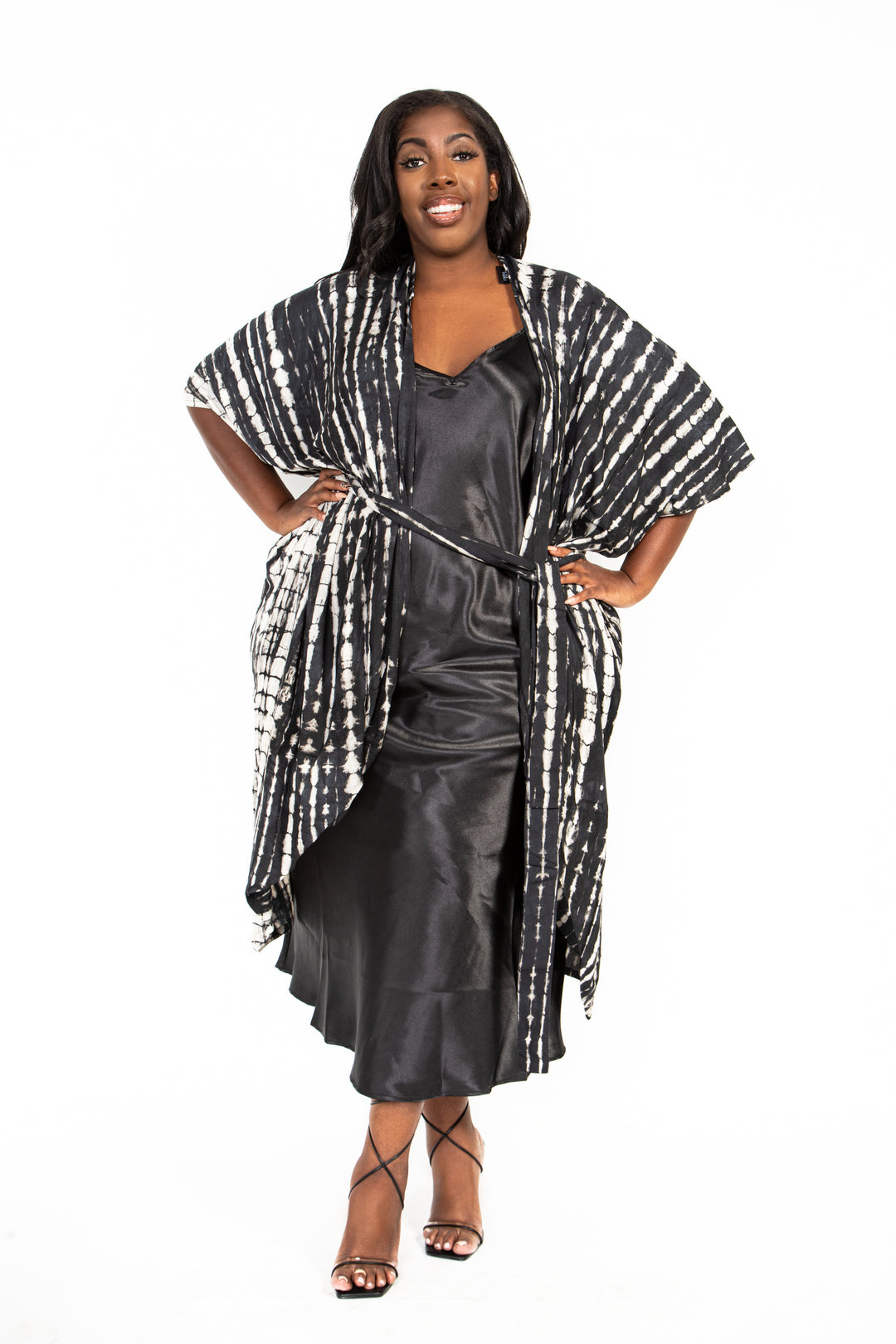 Black Hand Tie Dye Kimono Sante Grace Black Hand Tie Dye Kimono Sante Grace