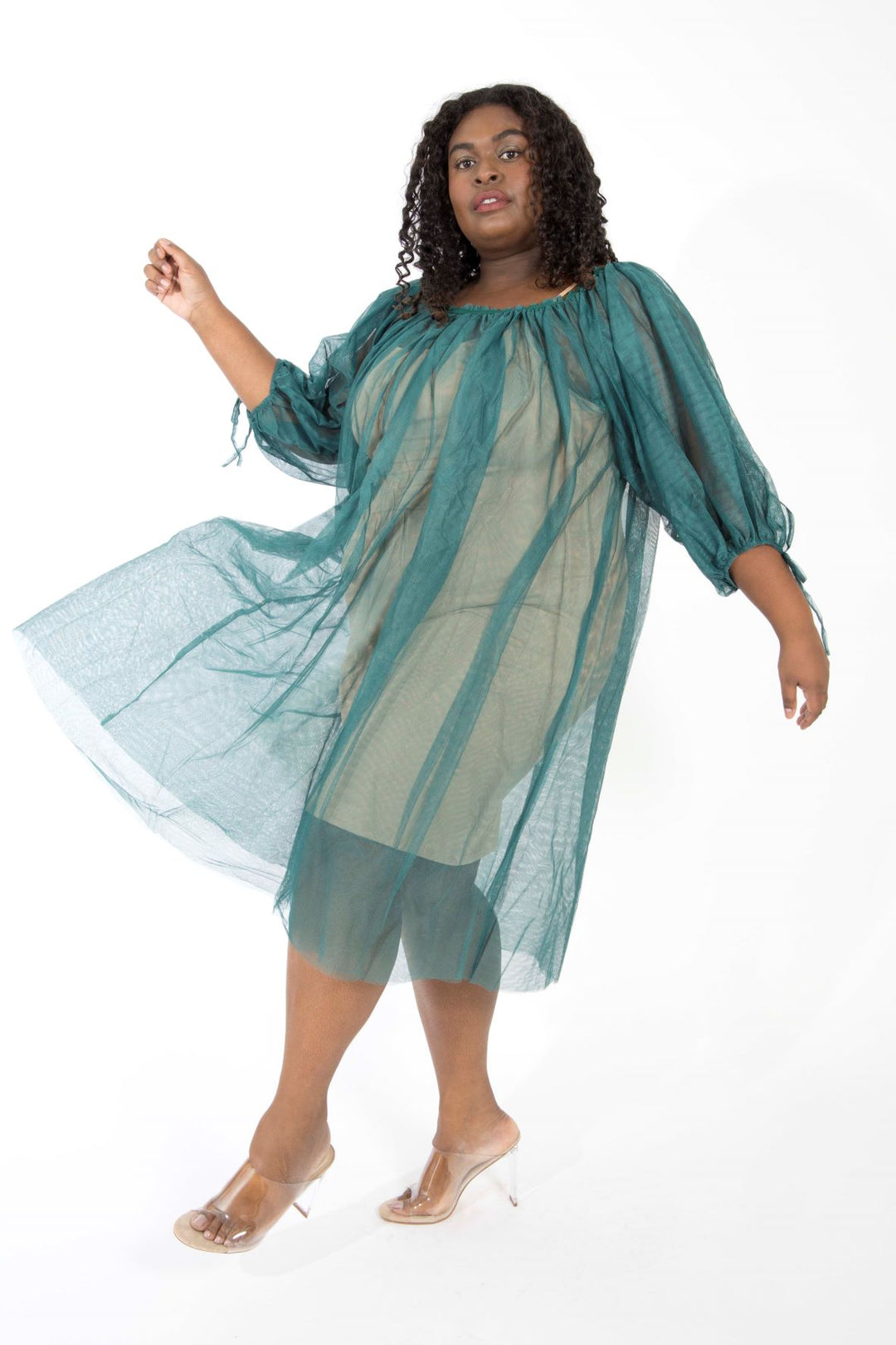 The Lolita Mesh Baby Doll Dress with Gathered Neckline