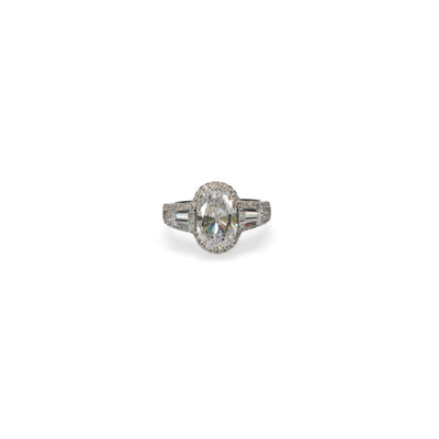 Sante Grace Duchess stainless ring with cubic zirconia