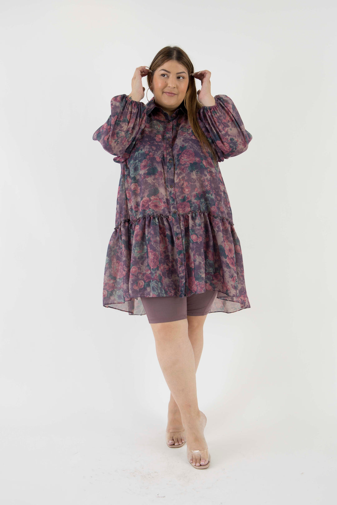plus size pure cotton tunic dress BIBA Hand Embroidered Cotton Tunic (Plus Sizes) Ayurvastram