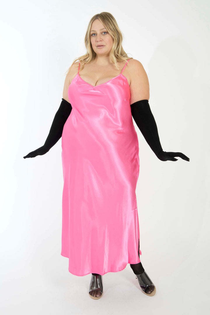 The Best Curve Bias Cut Bamboo Blend Slip Dress - Assortment CA