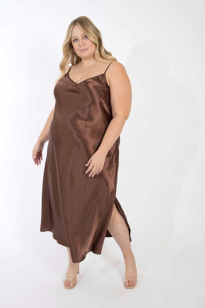 The Best Curve Bias Cut Bamboo Blend Slip Dress - Assortment CA