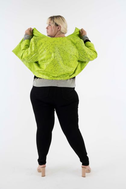 The Barre Leather Jacket in Acid