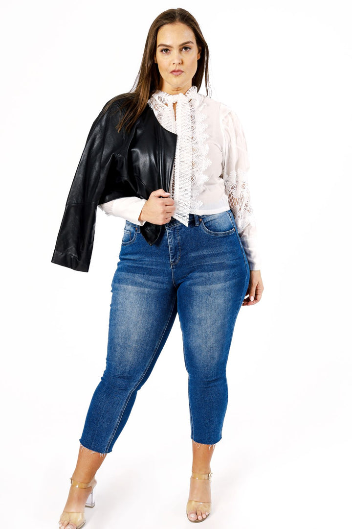 The Barre Leather Jacket in Black