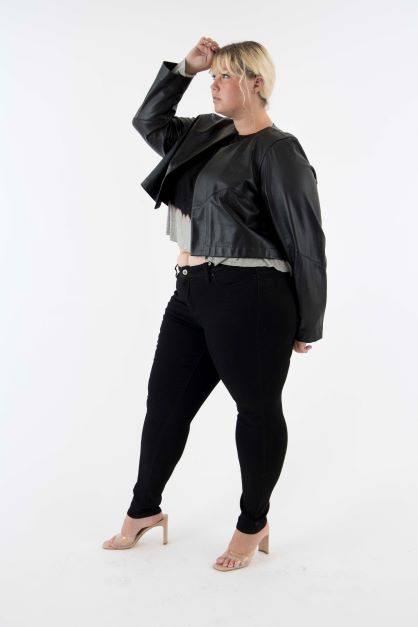 The Barre Leather Jacket in Black