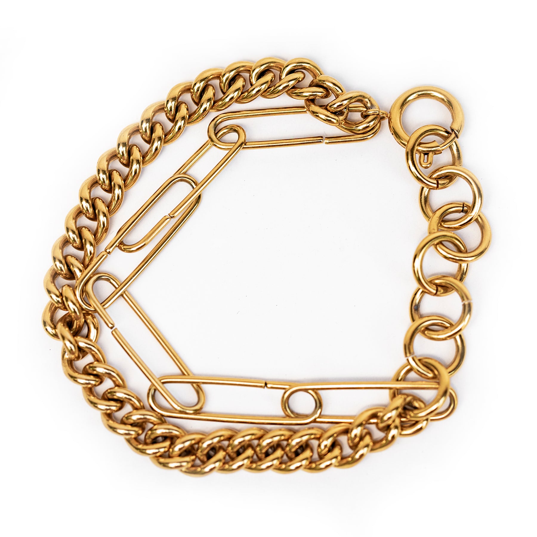 Double Link Gold Vermeil Bracelet Women's Clothes Luxury Clothing