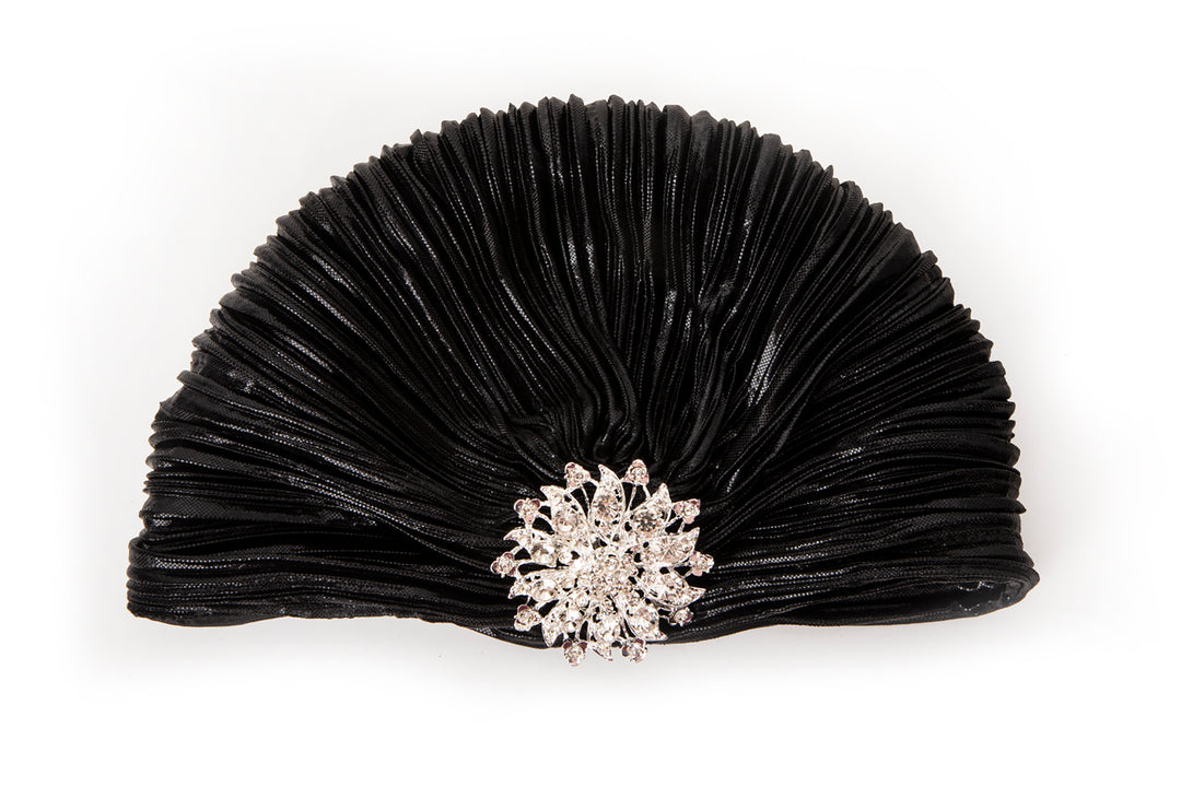 Jeweled Black Turban